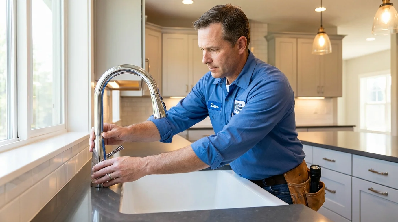 Kitchen faucet installation by Johns Plumbing LLC in Vado